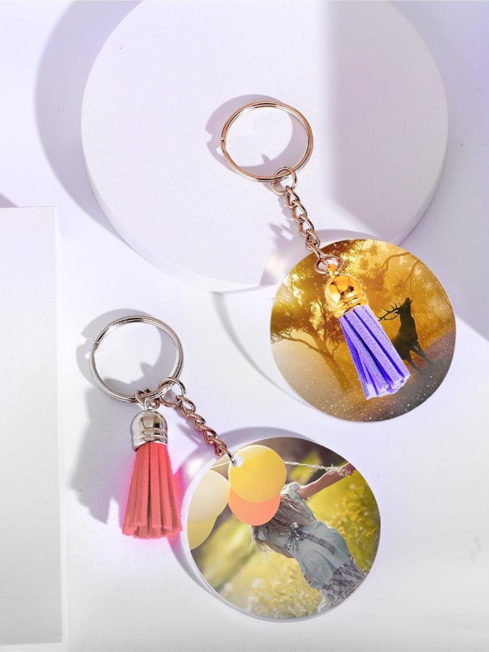 120 pcs Acrylic Keychain Blank Silver Kit - Picture 5 of 7